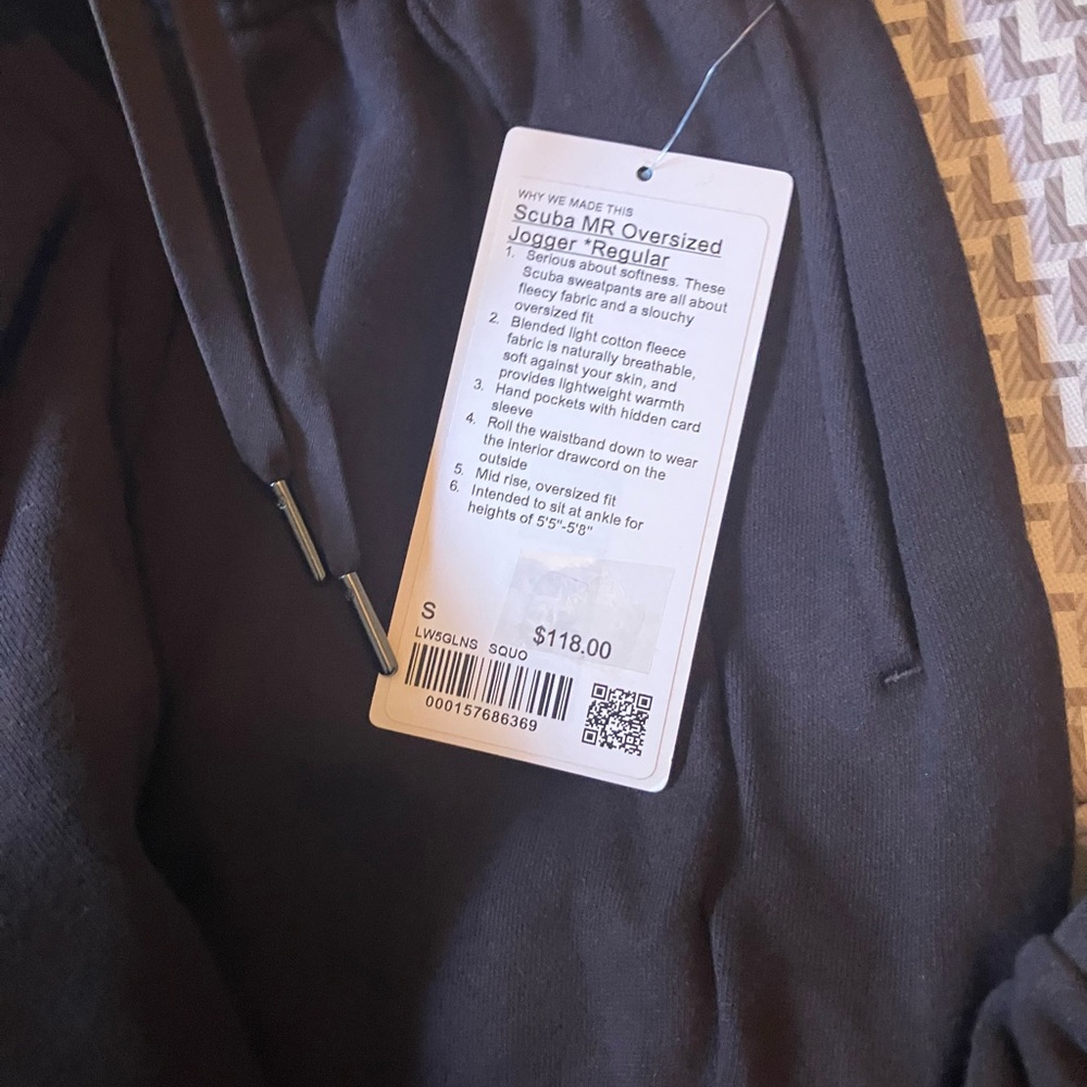 NWT Lululemon Scuba Mid-Rise Oversized Jogger *Regular, S, SEQUOIA - Picture 2 of 4